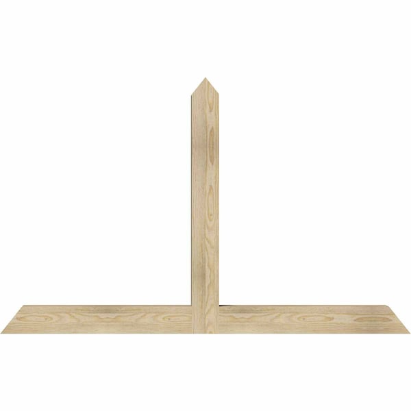 Ekena Millwork Portland Rough Sawn Timber Gable Bracket, Douglas Fir, 60"W x 38"H x 4"D x 4"F, 15/12 Pitch GBW060X38X0404POR00RDF - main